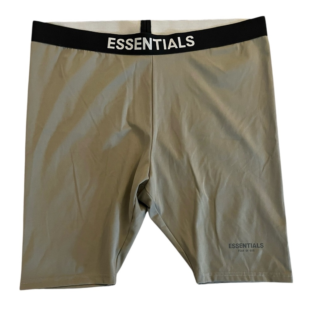 Essentials Fear Of God Mens XL Gray Compression Shorts Activewear Logo Stretch